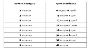 22 Недели беременности сколько это месяцев