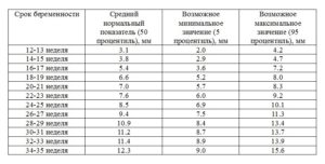 Шейная складка плода норма 12 недель