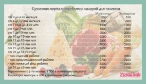 Суточная норма калорий для похудения в день