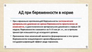 Давление первые недели беременности