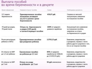 Выплата 20 недель беременности