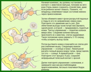 Как массировать живот новорожденному?