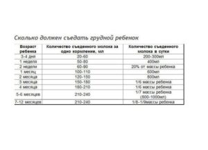 Сколько новорожденный должен съедать в 3 месяца