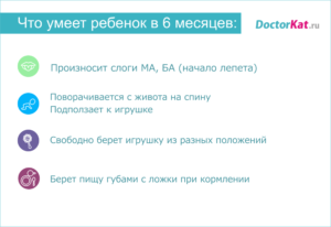 Ребенок 6 месяцев что умеет