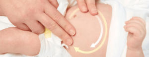 Как сделать новорожденному массаж животика?