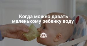 Когда ребенку можно начинать давать воду