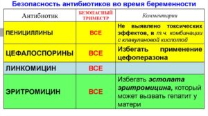 Принимала антибиотики в первые недели беременности