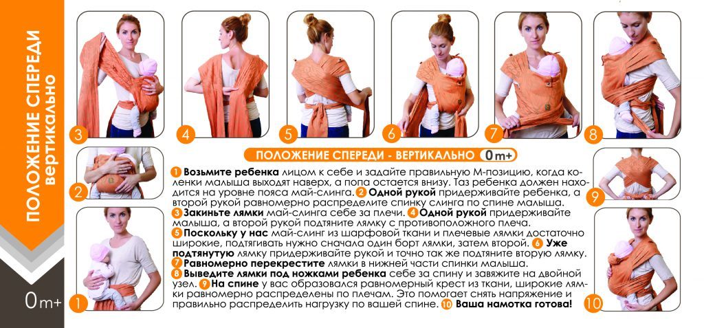 Май слинг инструкция для новорожденных