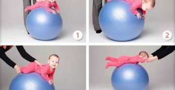 Занятия с ребенком 3 месяца на мяче Занятия с ребенком 3 месяца на мяче