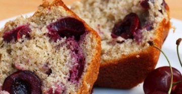 Кекс без яиц с вишней Кекс без яиц с вишней