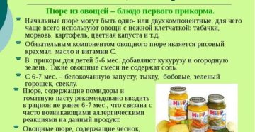 Первый прикорм овощное пюре как приготовить